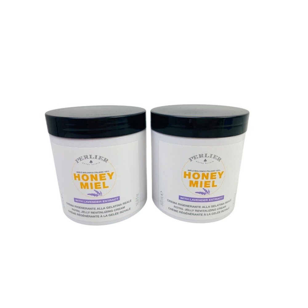 Perlier Honey Miel Royal Jelly Revitalizing Cream With Lavender 16.9oz Set Of 2